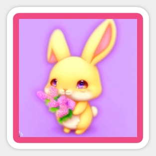 Cute Digital Bunny Sticker